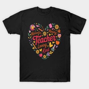 Floral Teacher Appreciation T-Shirt